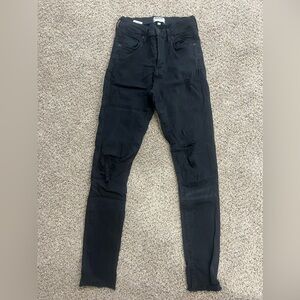 Agolde Black Denim with rips